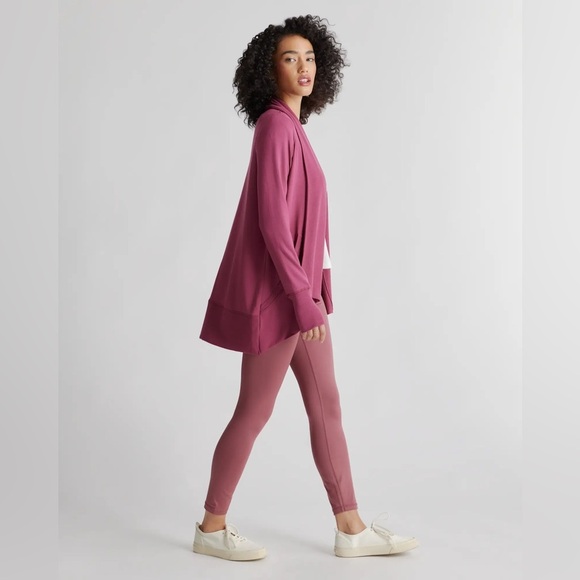 Quince French Terry Modal Cardigan Rose Medium - Picture 3 of 13